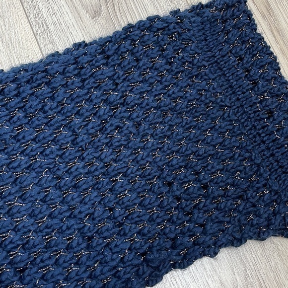 MIxIt Navy Blue Knit Infinity Scarf One Size - Picture 4 of 6